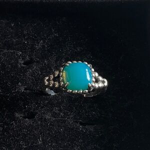 Pandora Silver Ring with Blue Stone
